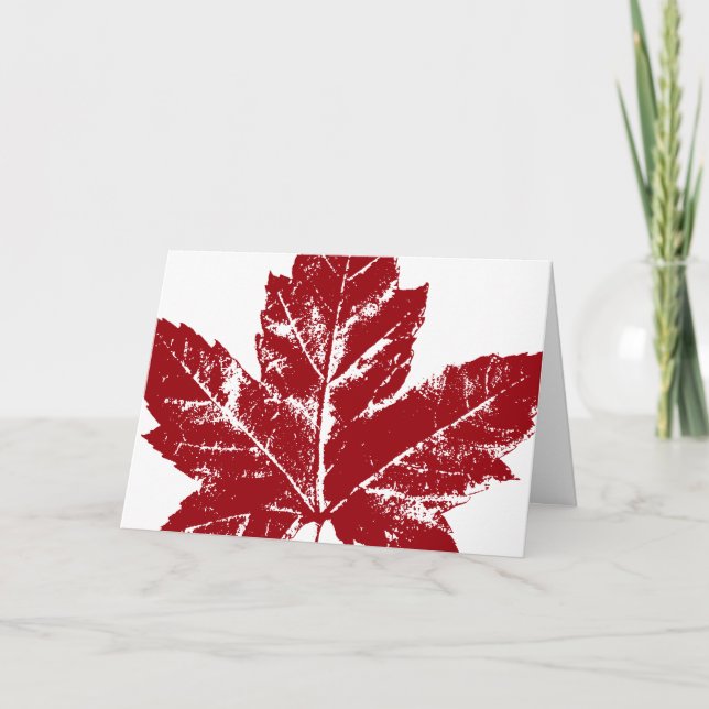 Cool Canada Card Canadian Flag Greeting Card (Front)