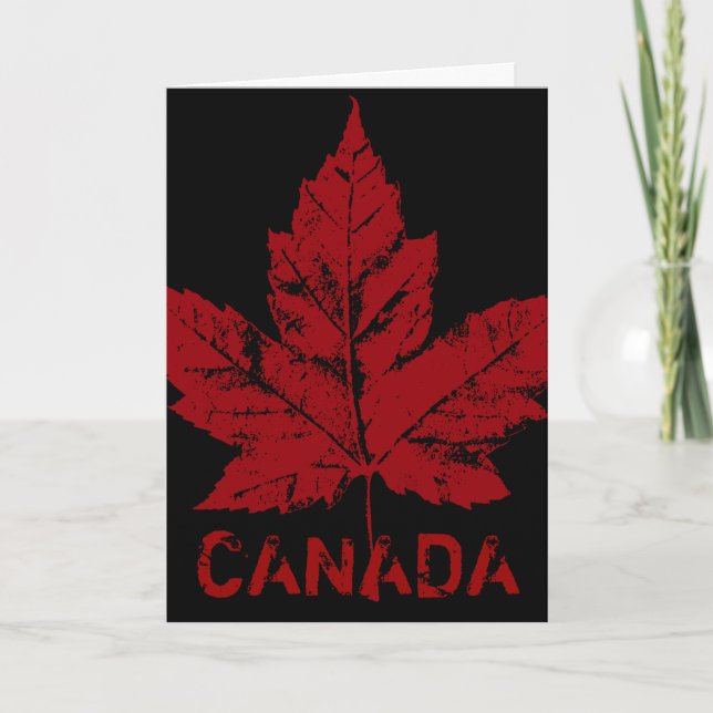 Cool Canada Card Canadian Flag Greeting Card (Front)