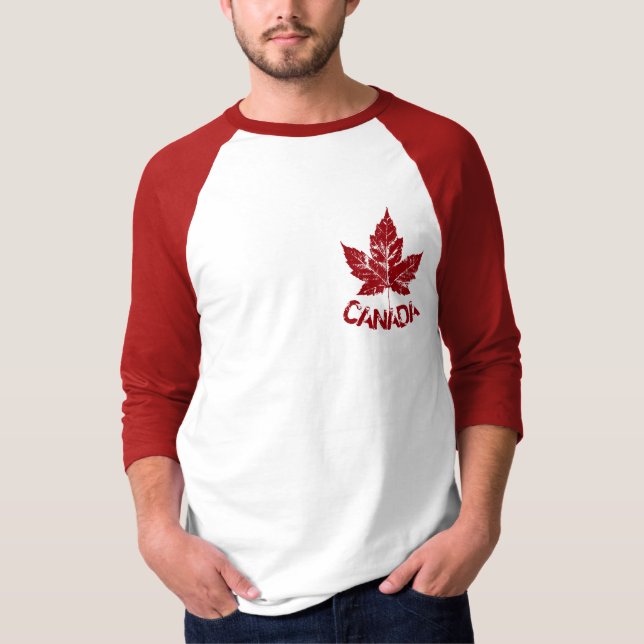 Cool Canada Jersey  Retro Maple Leaf Souvenir T-Shirt (Front)