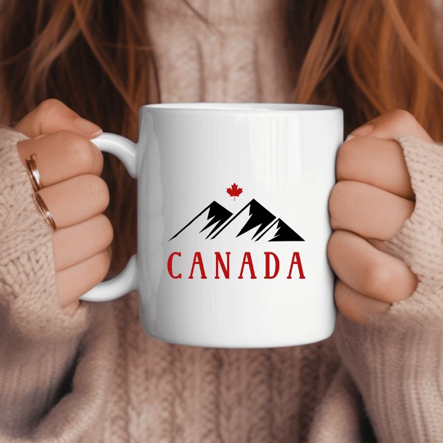 Cool Canada Mountains Canadian Maple Leaf  Coffee Mug (Creator Uploaded)