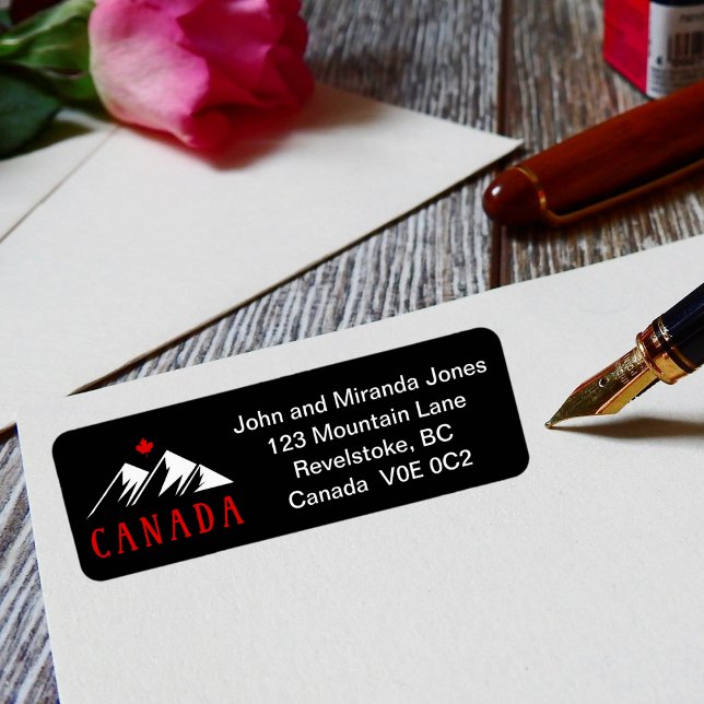 Cool Canada Mountains Canadian Maple Leaf Dark (Creator Uploaded)