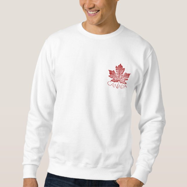 Cool Canada Sweatshirt Retro Maple Leaf Souvenir (Front)