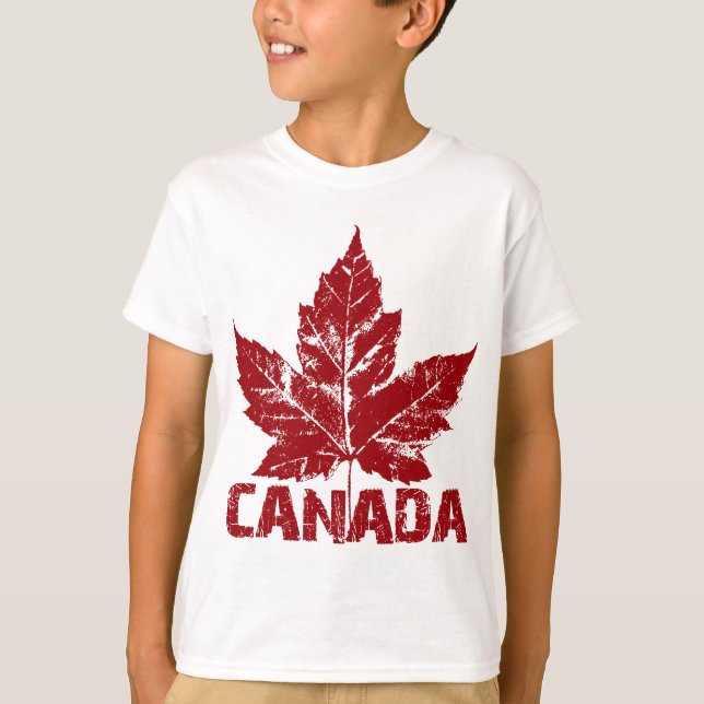 Cool Canada T-shirt Kid's Retro Canada Souvenir (Front)