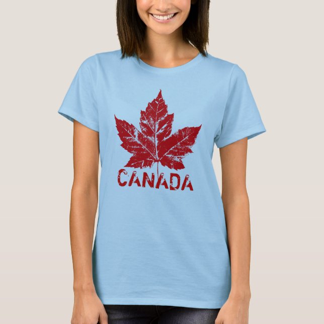 Cool Canada T-shirt Retro Maple Leaf Souvenir (Front)