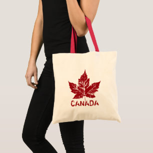 Cool Canada Tote Bag Retro Maple Leaf Bags