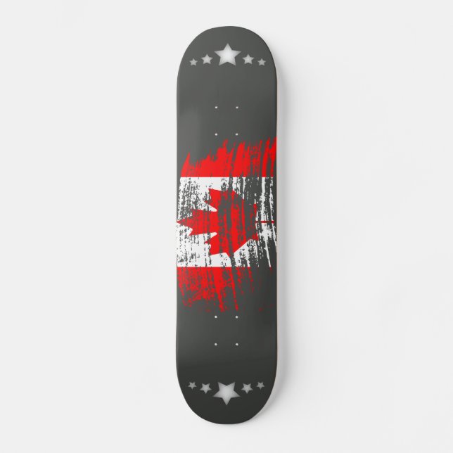 Cool Canadian flag design Skateboard (Front)