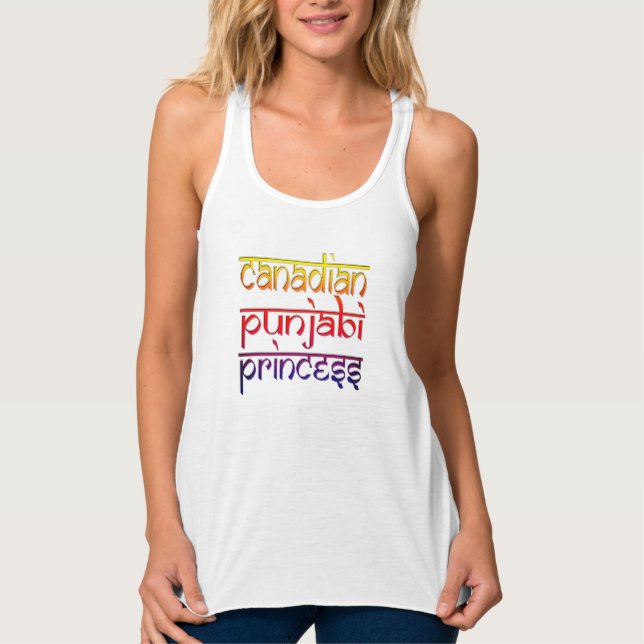 cool canadian punjabi princess india pride desi singlet (Front)