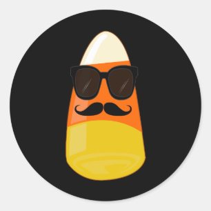 Cool Candy Corn  Classic Round Sticker