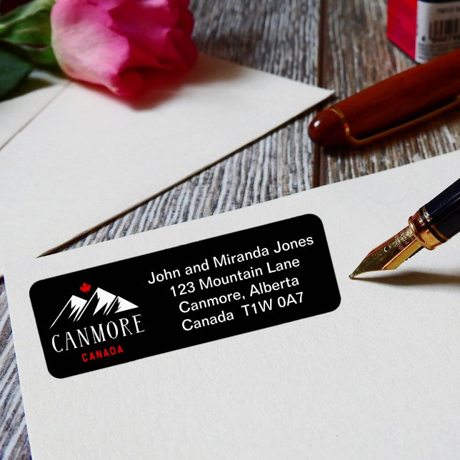 Cool Canmore Canada Mountains Maple Leaf Dark (Creator Uploaded)