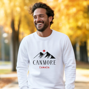 Cool Canmore Canada Mountains Maple Leaf Sweatshirt