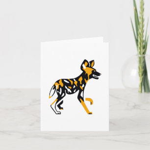 Cool Cape hunting DOG - Endangered animal graphic Card
