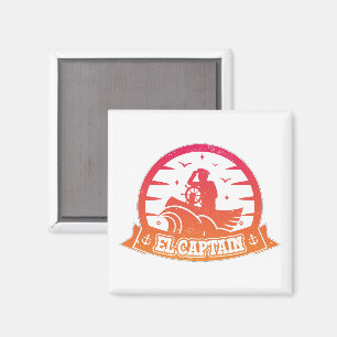 Cool Captain Anchor Boat And Sailing Retro Magnet