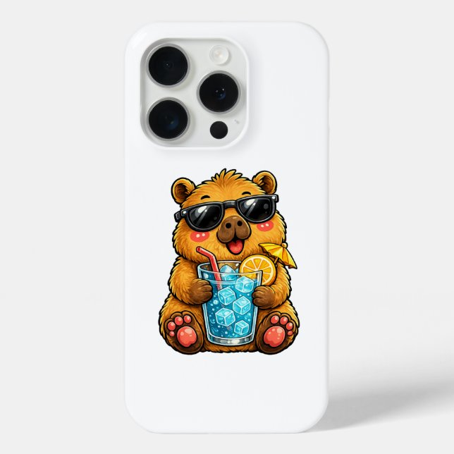 Cool Capybara Drink Case-Mate iPhone Case (Back)