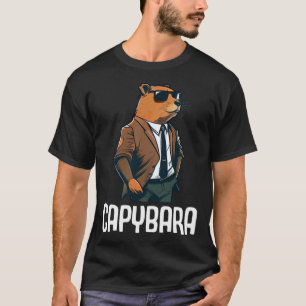 Cool Capybara Sunglasses Water Pig South America C T-Shirt
