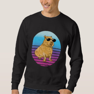 Cool Capybara Sunset Capybara   Capybara Rodent Sweatshirt