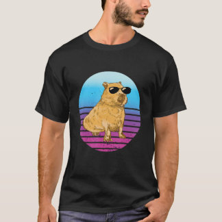 Cool Capybara Sunset Capybara Capybara Rodent T-Shirt