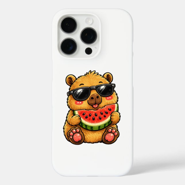 Cool Capybara Watermelon Summer Case-Mate iPhone Case (Back)