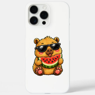 Cool Capybara Watermelon Summer iPhone 16 Pro Max Case