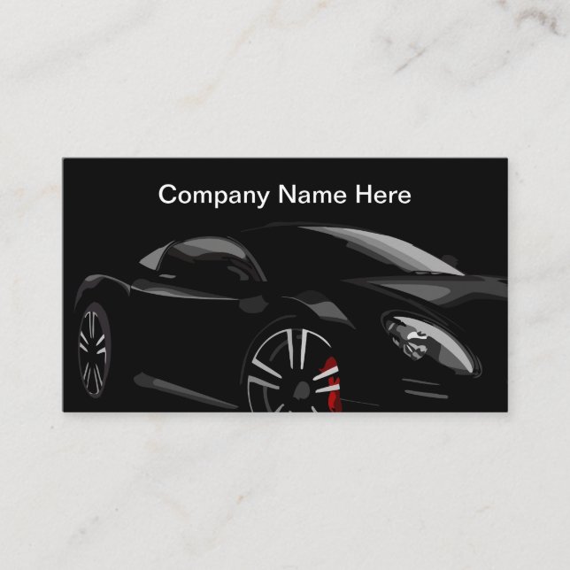 Cool Car Automotive Services Business Card (Front)