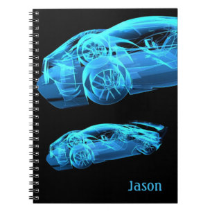 Cool Car Design Black Notebook