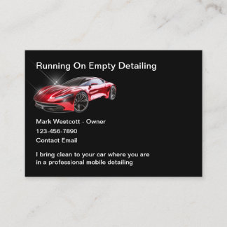 Cool Car Detailing Automotive Business Cards
