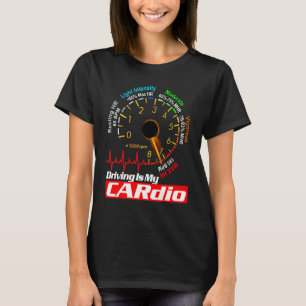 Cool Car Guy Gal Car Driving Love Racing Heartbeat T-Shirt