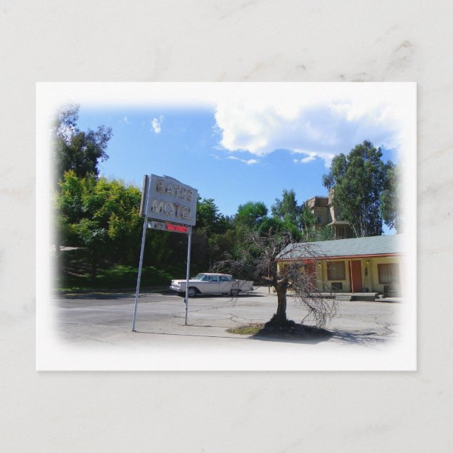 Cool Car & Motel Postcard! Postcard (Front)