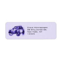 Cool Car Sketch in Purple