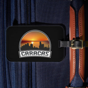 Cool Caracas Venezuela Skyline Vintage Travel Luggage Tag
