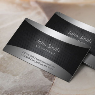 Cool Carbon Black Chauffeur Business Card