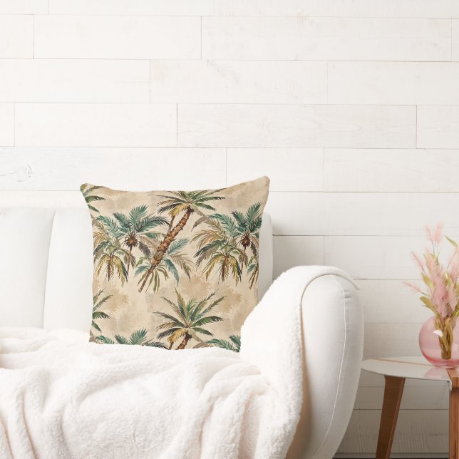 Cool Carefree Jazzy Palm Tree Cushion (Couch)