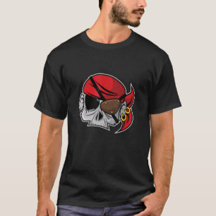 Cool Caribbean Pirates Skull  Graphic Designs T-Shirt