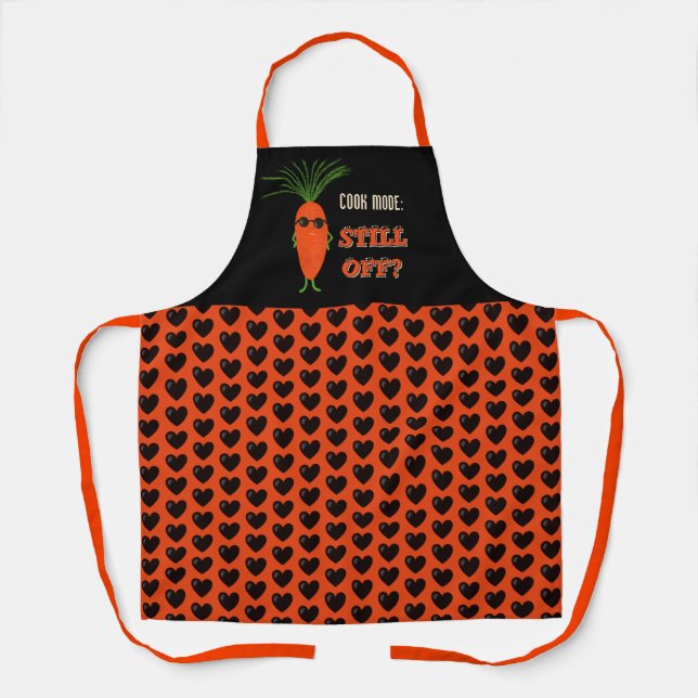 Cool Carrot Collection Hearts Apron (Front)