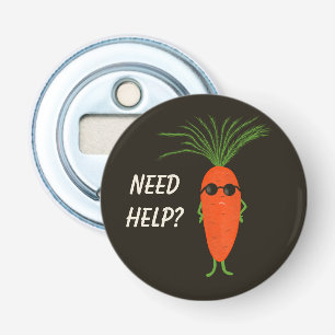 Cool Carrot Squad Black Bottle Opener