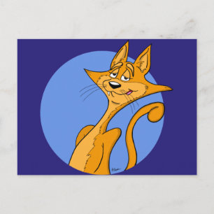 Cool Cartoon Cat Postcard