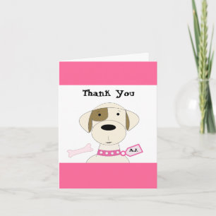 Cool Cartoon Dog Thank You Card