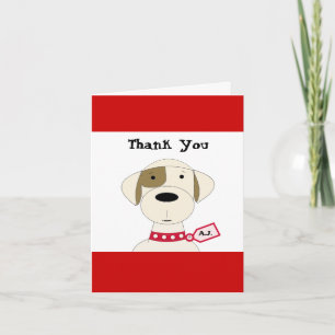 Cool Cartoon Dog Thank You Card