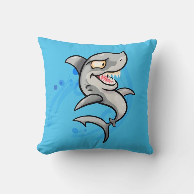 Cool Cartoon Shark Cushion (Front)