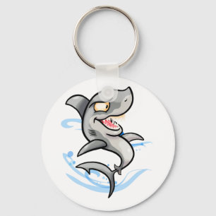 Cool Cartoon Shark Key Ring