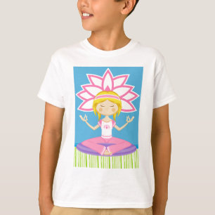 Cool Cartoon Yoga Girl T-Shirt