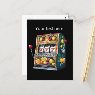 Cool Casino lovers customisable Postcard