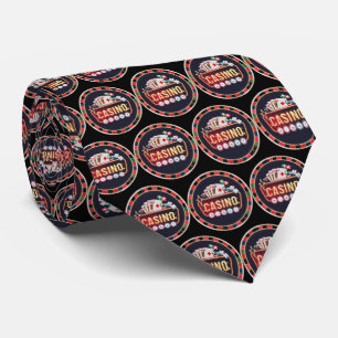 Cool Casino sign tiled pattern Tie