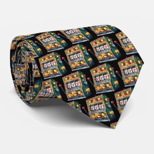 Cool Casino slot machine tiled pattern Tie