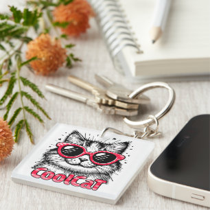Cool Cat 1 Key Ring