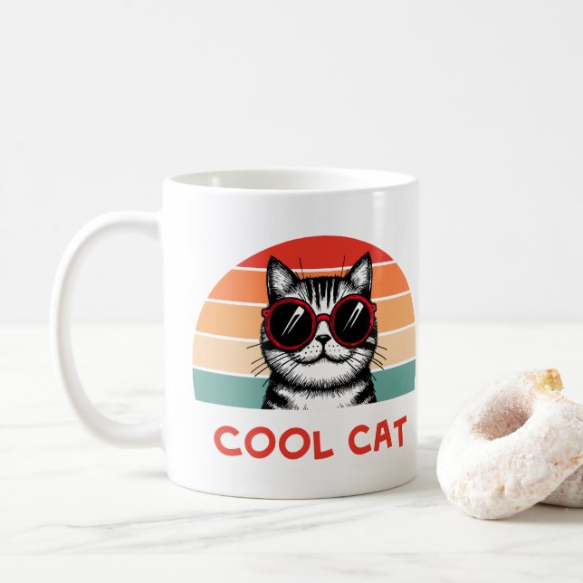 Cool cat 2 coffee mug (With Donut)