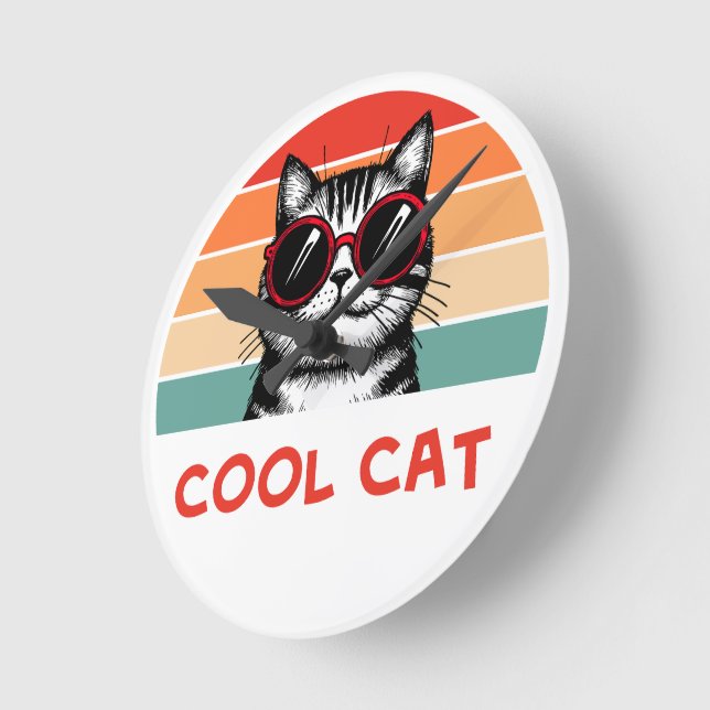 Cool cat 2 round clock (Angle)