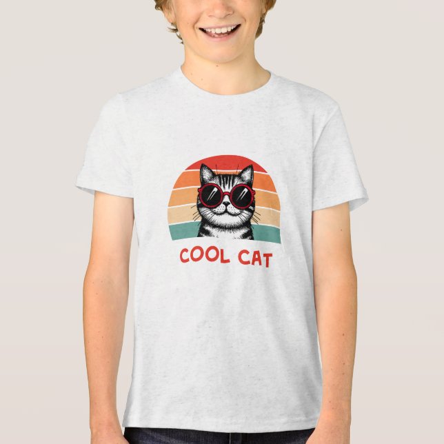 Cool cat 2 Tri-Blend shirt (Front)