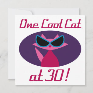 Cool Cat 30th Birthday Card