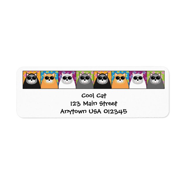 Cool Cat Address Label (Front)