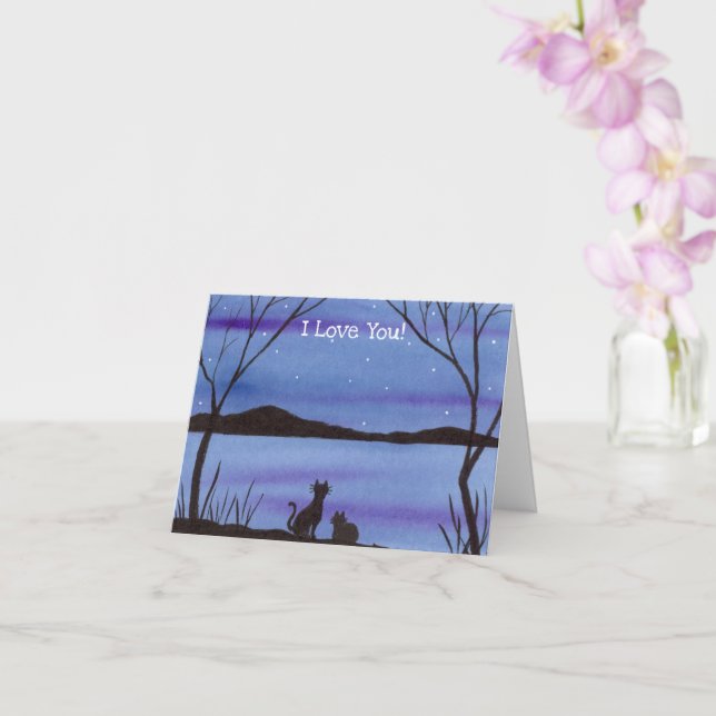 Cool Cat Anniversary Card (Orchid)